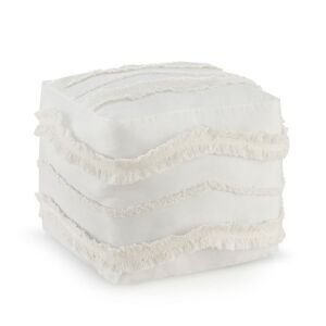 Sweet Jojo Designs -  Fabric Ottoman Pouf Cover Unstu White